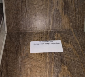 Damage from lifting a single plank 1