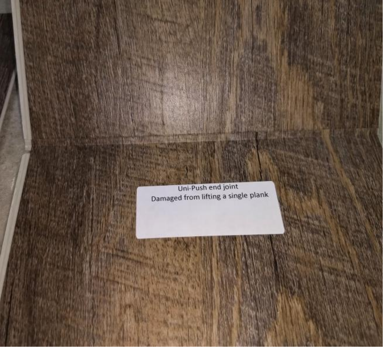 Damage from lifting a single plank 1