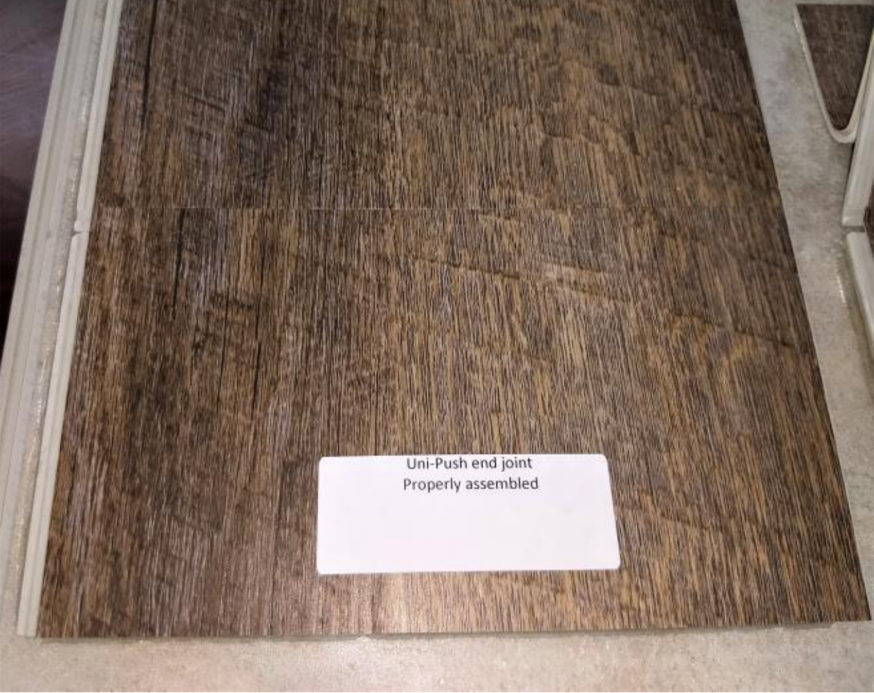 Uni-Push end joint properly assembled 1